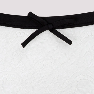 Shop Miu Miu Lace Brief Underwear In White