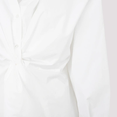 Shop Msgm Popeline Cotton Shirt In White