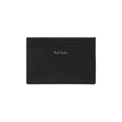 Shop Paul Smith Leather Cards Holder Smallleathergoods In Black