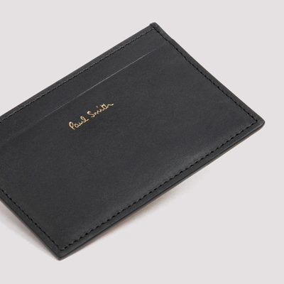 Shop Paul Smith Leather Cards Holder Smallleathergoods In Black