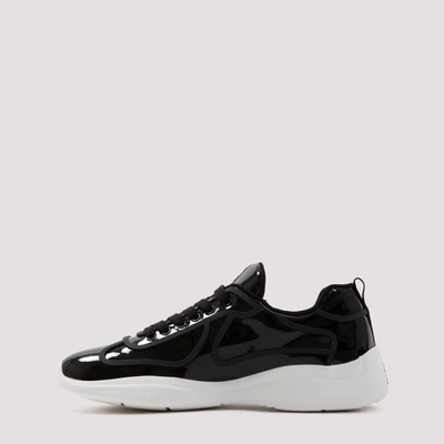 Shop Prada America's Cup Sneakers Shoes In Black