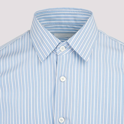 Shop Prada Cotton Shirt In Blue