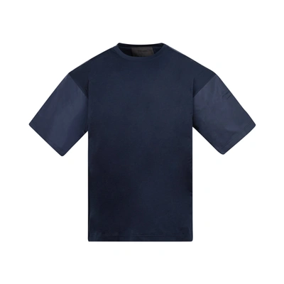 Shop Prada Cotton T-shirt Tshirt In Blue