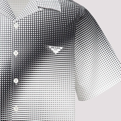 Shop Prada Digital Square Shirt In White