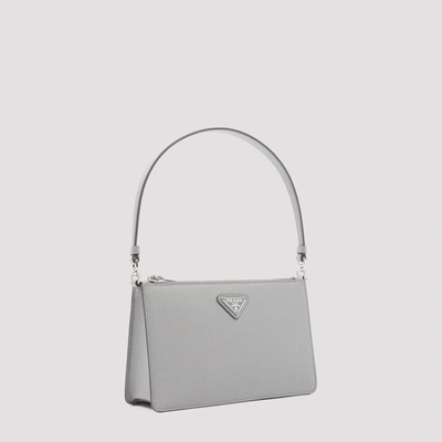 Shop Prada Mini Shoulder Bag In Grey