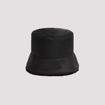 Shop Prada Re-nylon Bucket Hat In Black