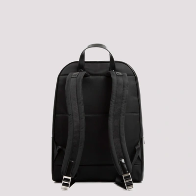Shop Prada Re-nylon And Leather Backpack Bag In Black
