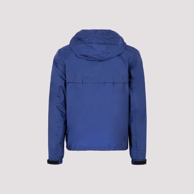 Shop Prada Renylon Jacket Coat In Blue