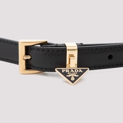 Shop Prada Saffiano Leather Classic Belt In Black