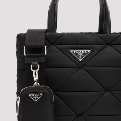 Shop Prada Shopping Quilting Bag In Black