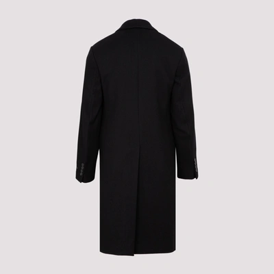 Shop Prada Wool Coat In Black