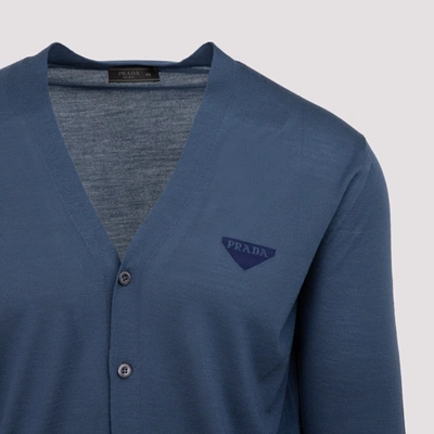 Shop Prada Wool Sweater In Blue