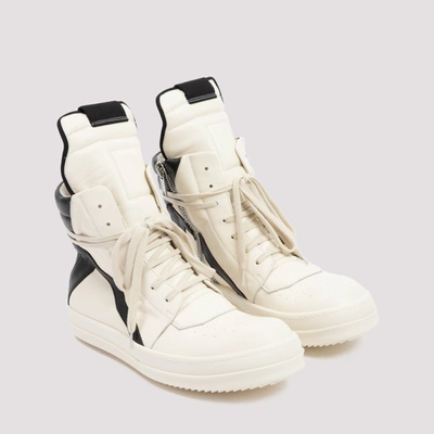Shop Rick Owens Geobasket Sneakers Shoes In White