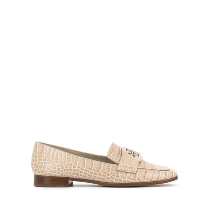 Shop Tory Burch Georgia Croc-embossed Leather Loafers In Neutrals