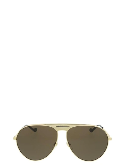 Shop Gucci Eyewear Aviator Sunglasses In Gold