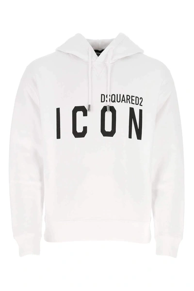 Shop Dsquared2 Icon Logo Print Hoodie In White