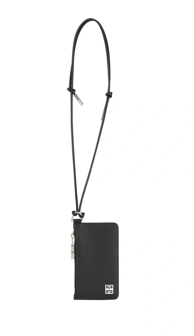 Shop Givenchy Strapped Zipped Card Holder In Black