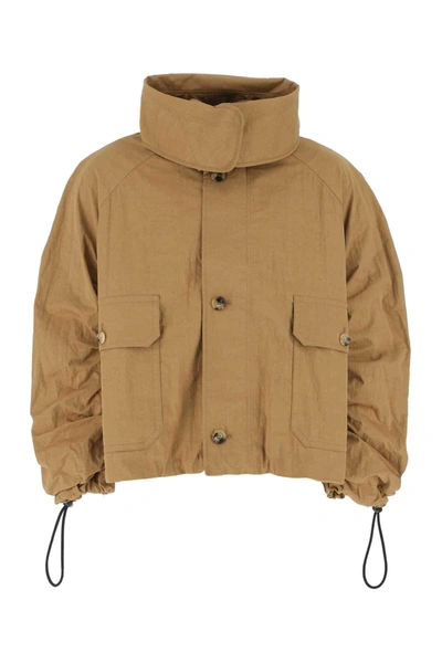 Shop Jw Anderson Bubble Oversized Parka In Beige