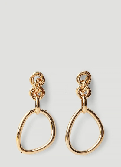 Shop Jw Anderson Link Chain Earrings In Gold