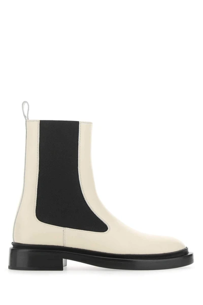 Shop Jil Sander Chelsea Ankle Boots In White