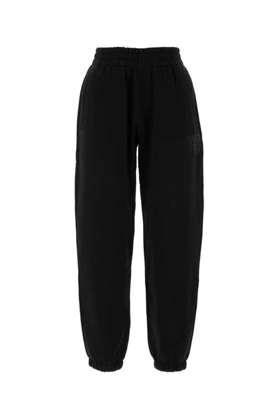 Shop Alexander Wang T T By Alexander Wang Foundation Terry Sweatpants In Black