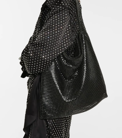 Shop Paco Rabanne Chainmail Shoulder Bag In 黑色