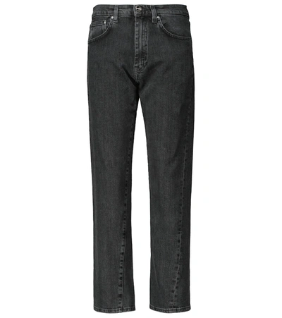 Shop Totême Mid-rise Twisted-seam Straight Jeans In Grey