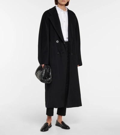 Shop Max Mara Madame Wool And Cashmere Coat In Black