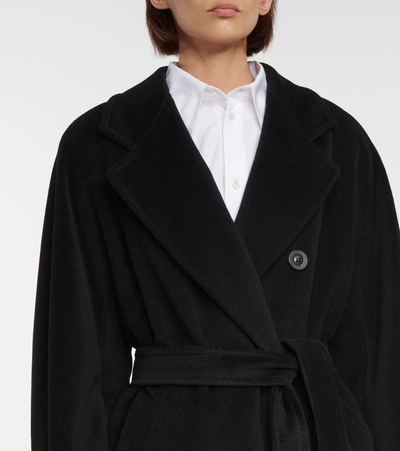 Shop Max Mara Madame Wool And Cashmere Coat In Black