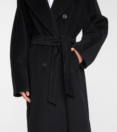 Shop Max Mara Madame Wool And Cashmere Coat In Black