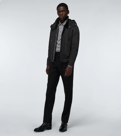 Shop Tom Ford Nylon Blouson Jacket In Black