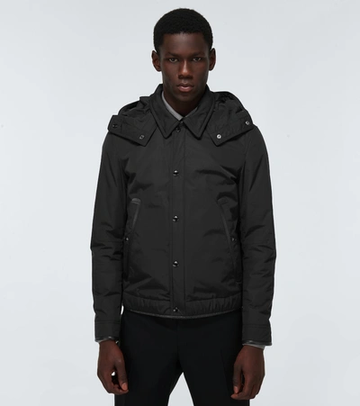 Shop Tom Ford Nylon Blouson Jacket In Black