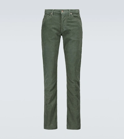 Shop Tom Ford Corduroy Denim Jeans In Green
