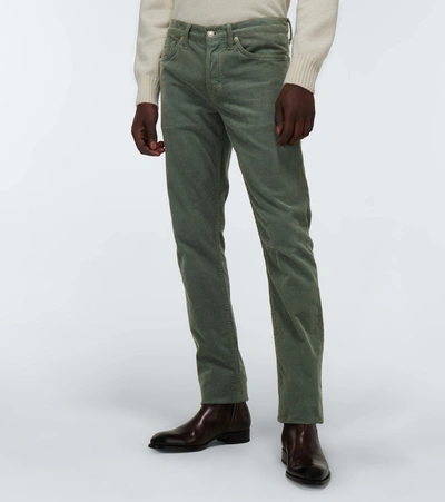Shop Tom Ford Corduroy Denim Jeans In Green