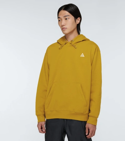 Shop Nike Nrg Acg Hooded Sweatshirt In Yellow