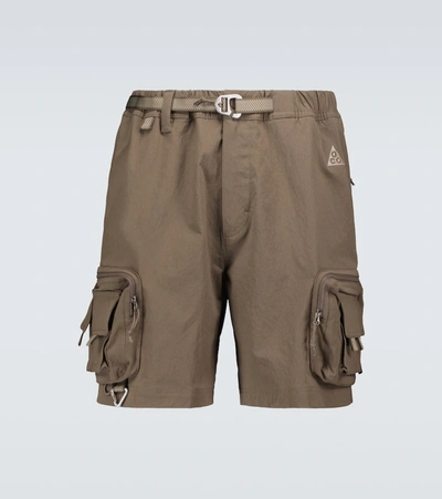 Nike Brown Acg Cargo Shorts In Ironstone | ModeSens