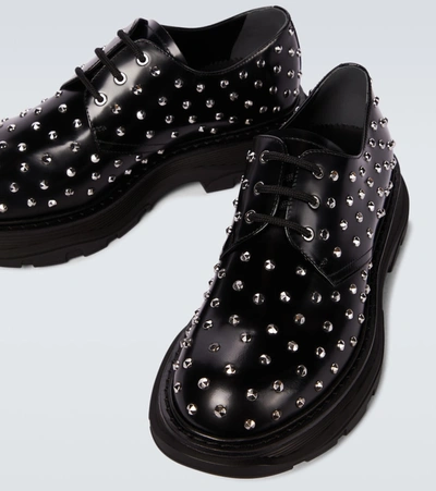 Shop Alexander Mcqueen Studded Derby Shoes In Black