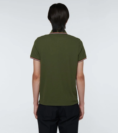 Shop Moncler Short-sleeved Polo Shirt In Green
