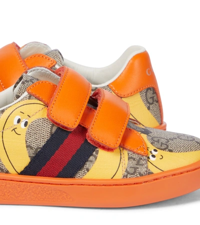 Shop Gucci Ace Gg Sneakers In Orange