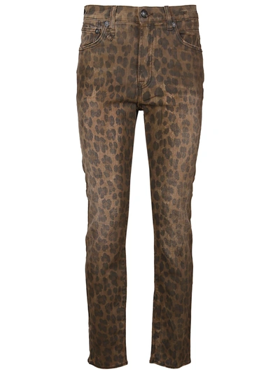 Shop R13 Leopard Print Skinny Jeans In Multi