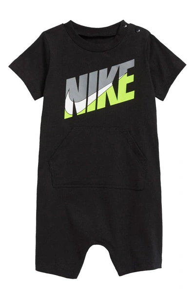 Shop Nike Logo Knit Romper In Black