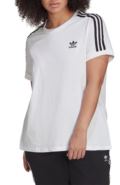 Shop Adidas Originals Classic 3-stripes T-shirt In White