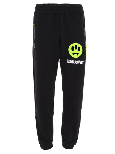Shop Barrow Logo Embroidered Track Pants In Black