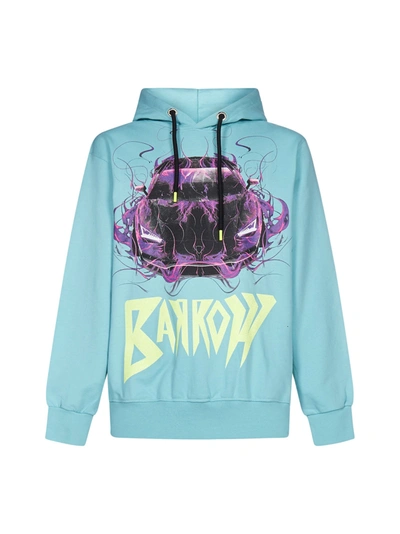 Shop Barrow Graphic Printed Drawstring Hoodie In Blue