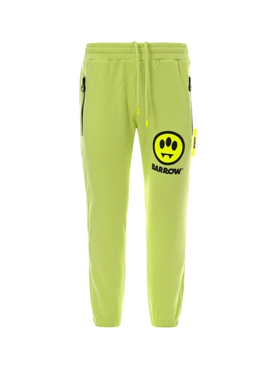 Shop Barrow Logo Embroidered Track Pants In Yellow