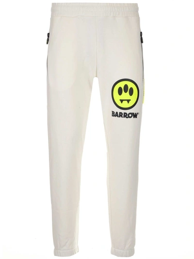 Shop Barrow Logo Embroidered Track Pants In White