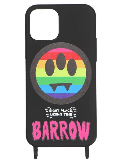 Shop Barrow Logo Printed Strapped Iphone 12 Case In Black