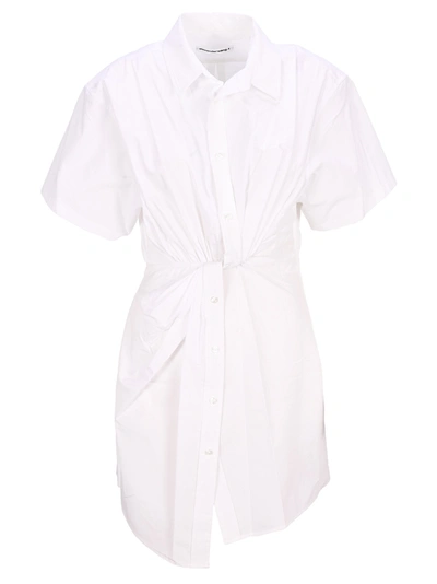 Shop Alexander Wang T Wisted Placket Dress In White