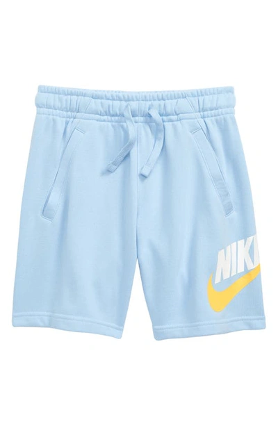 Shop Nike Sportswear Kids' Club Athletic Shorts In Psychic Blue