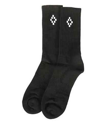 Shop Marcelo Burlon County Of Milan Cross Sideway Socks In Black